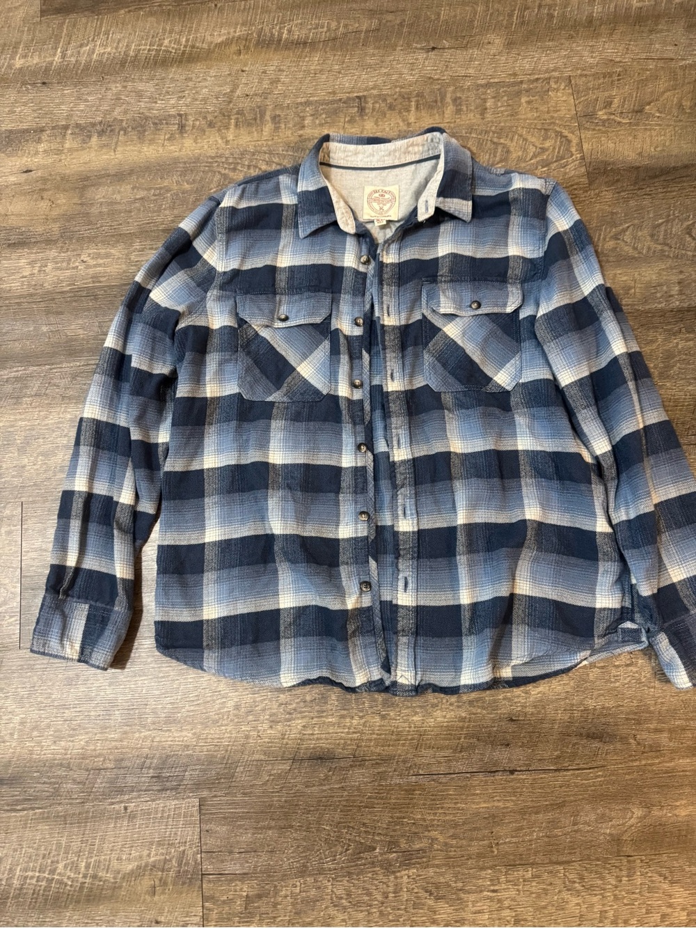 Fat Face Blue and White Plaid Shirt